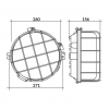 Aplique estanco redondo de aluminio y vidrio, hasta 100W, temperaturas extremas